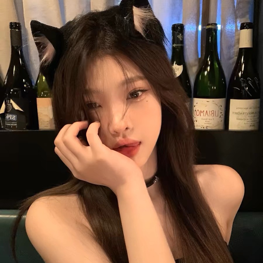 可爱发箍黑色猫耳朵头饰女生韩系兽耳发夹cos发卡猫咪头箍万圣节