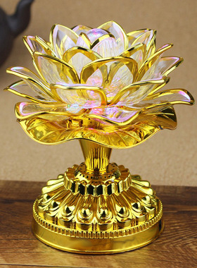 新款莲花灯菩萨供佛灯七彩家用