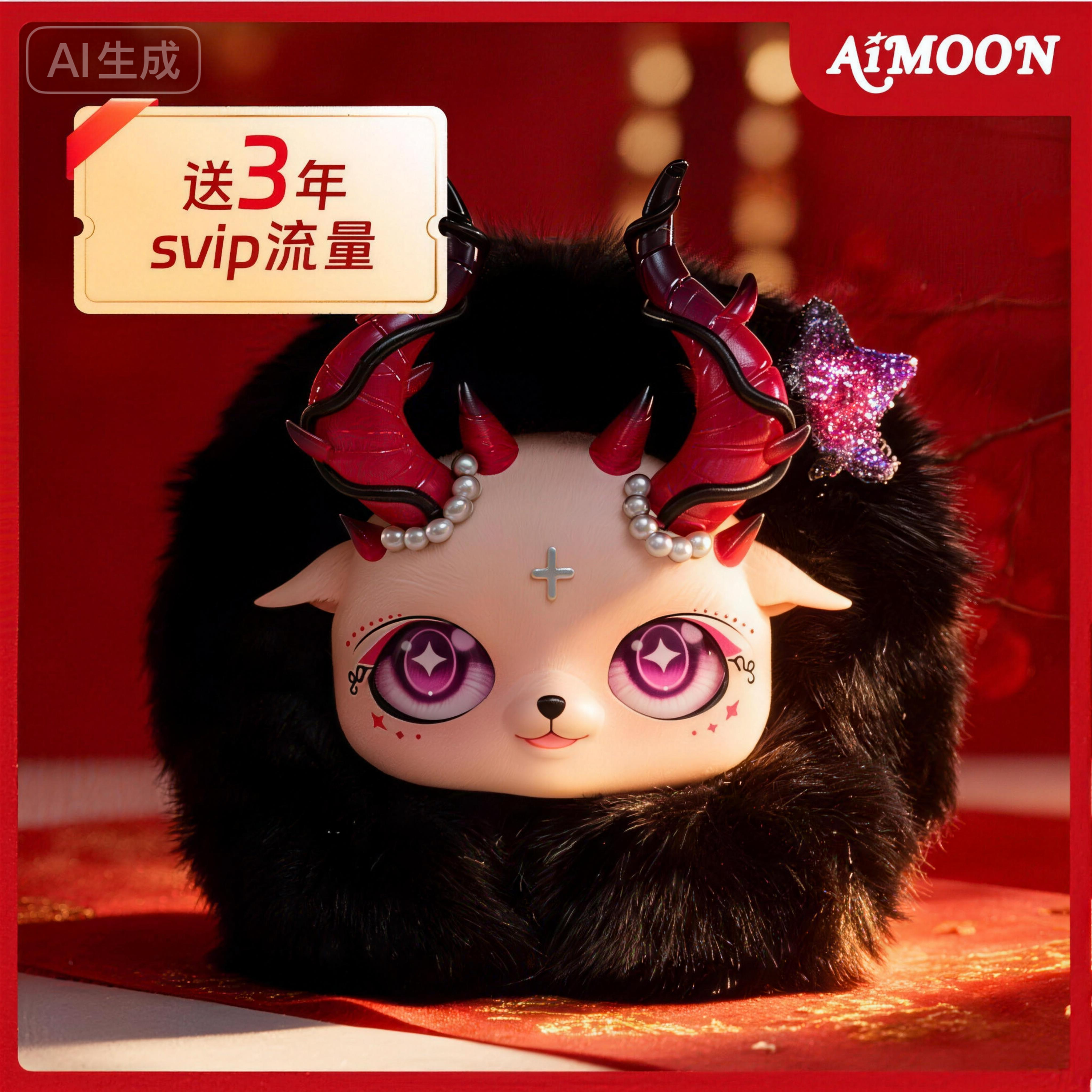 AiMOON 星座AI守护精灵-摩羯座十二星座礼物生日礼物搪胶潮玩毛绒,玩具/童车/益智/积木/模型,AI玩具,淘宝优惠券,粉丝福利购,淘宝优惠卷