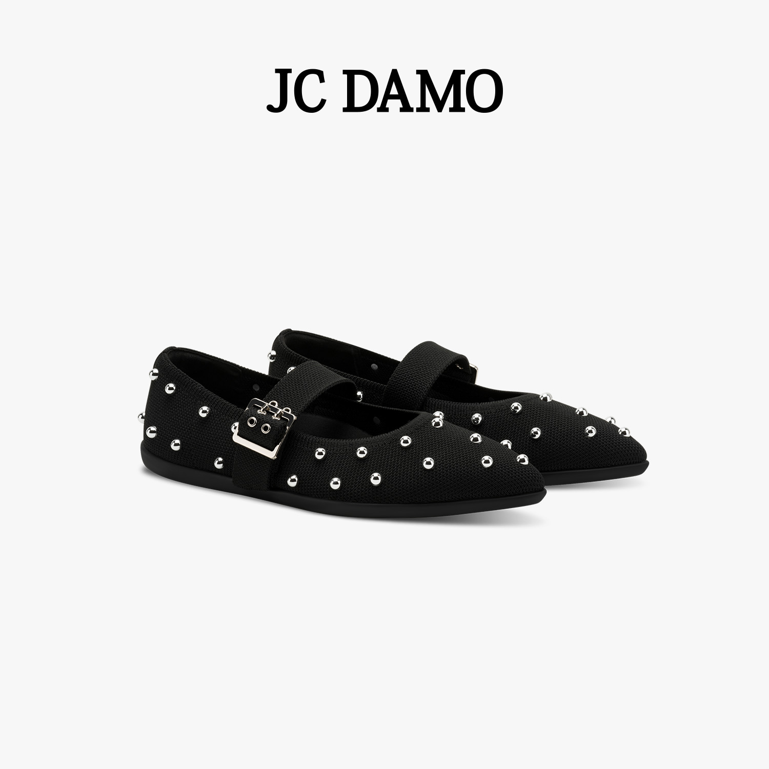 全智鹅推荐JCDAMO新款玛丽珍女鞋珍珠时尚减龄一字带搭扣暴走不累