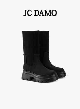 【所有姐姐的衣橱】JCDAMO2025新款中筒雪地靴弹力袜靴切尔西靴女