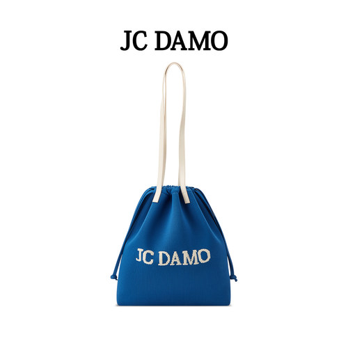JCDAMO简约飞织抽绳托特女包