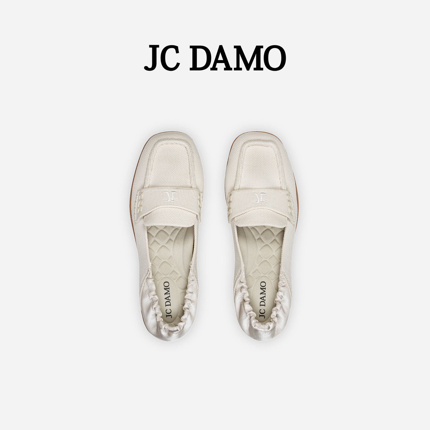JCDAMO春夏飞织百搭慵懒乐福鞋