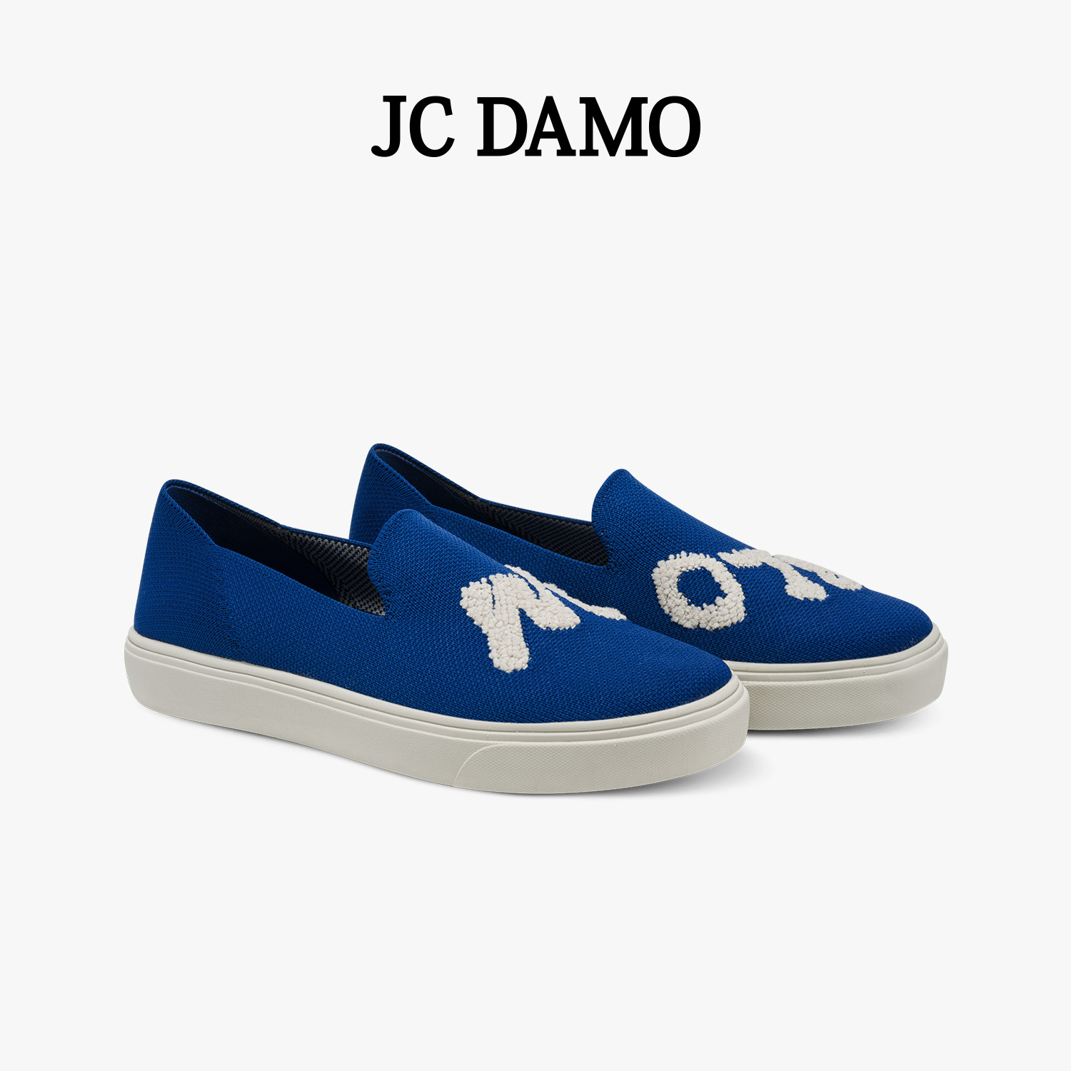 JC DAMO时尚一脚蹬乐福鞋女2025新款小众设计感平底单鞋休闲板鞋