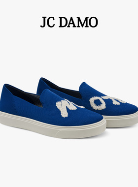 JC DAMO时尚一脚蹬乐福鞋女2025新款小众设计感平底单鞋休闲板鞋