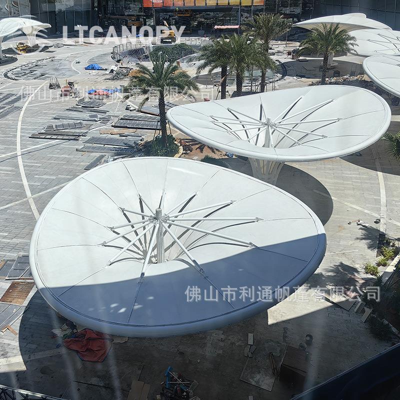 MJG001厂家直发 张拉膜样结构景防观棚 户外这场雨汽车充电桩广停