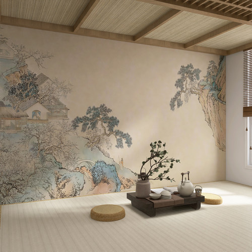 宋氏美学山水背景墙全国可上门贴