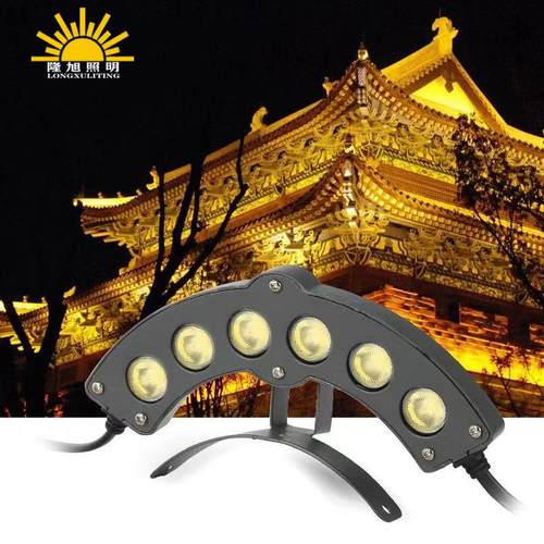 LED瓦楞灯户外防水古建筑青瓦凉亭鼓楼瓦檐琉璃24v瓦片灯黄光特色