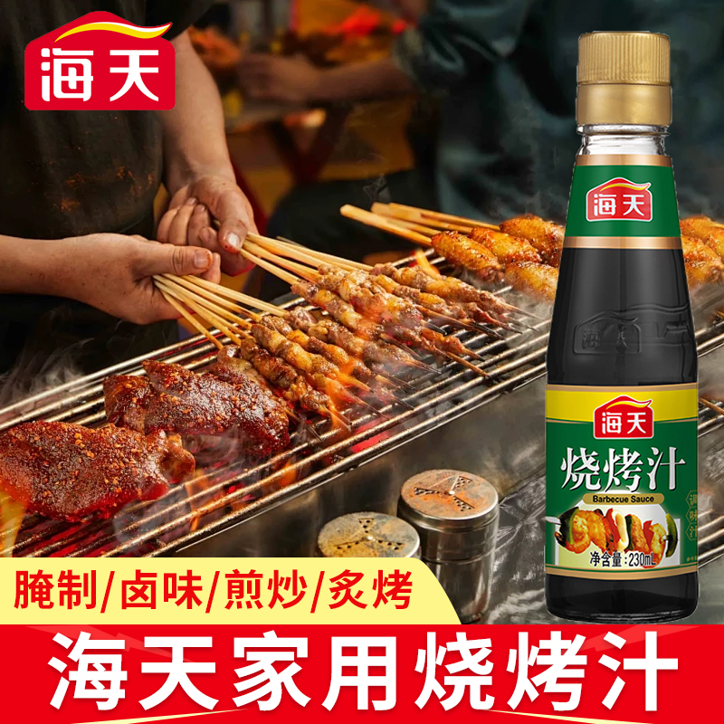 海天烧烤汁230ml秘制烧烤腌料羊肉串牛排鸡翅五花肉鱼专用调味料