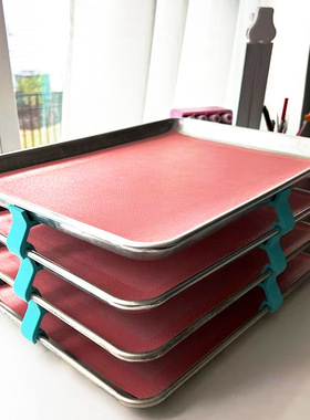 Cookie Baking Sheet Stackers稳定的托盘烤盘收纳托架烧烤盘支架