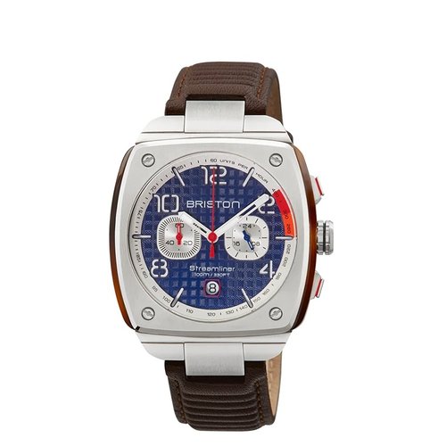 BRISTON 法国进口 Streamliner Urban =法国蓝皮革表带计时手表