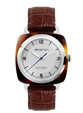 BRISTON CLUBMASTER LEGEND 传奇系列玳瑁框白盘棕带HMS机械表