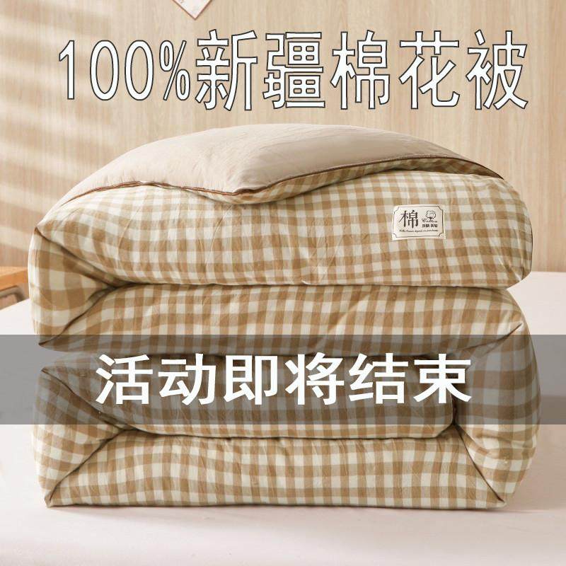 水洗全棉被子新疆纯棉花被冬季冬被芯加厚保暖单双人春秋四季通用,床上用品,棉花被,淘宝优惠券,粉丝福利购,淘宝优惠卷