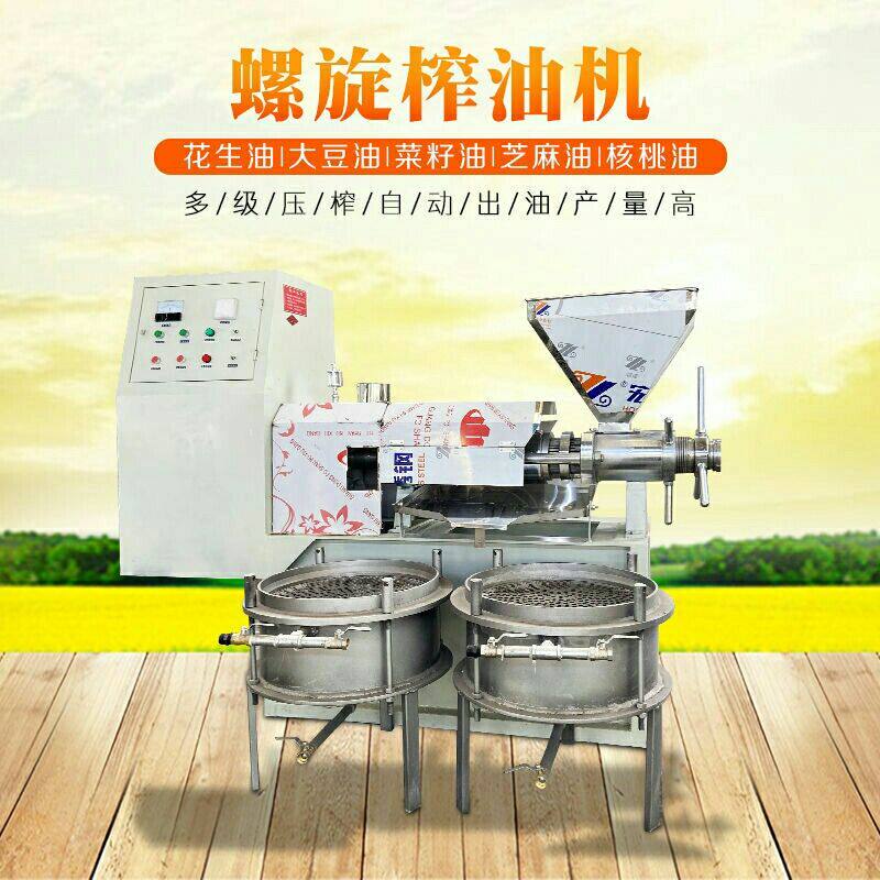 副业创业小型螺旋榨油机可榨菜籽花生大豆茶籽冷热两用自动榨厂家