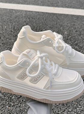 T628小白鞋透气网面舒适鞋子厚底爆款新款百搭chic春季鞋子