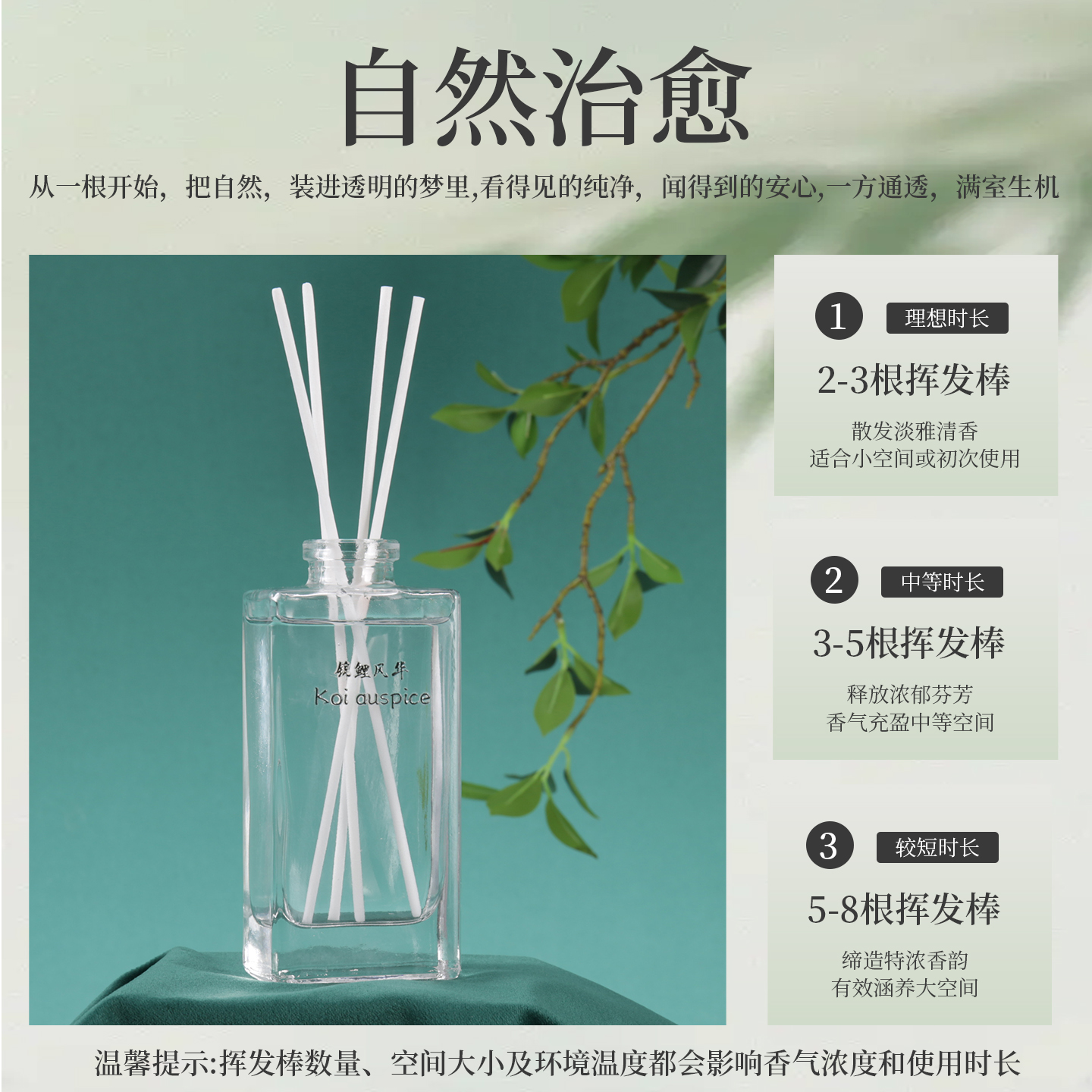 【锦鲤风华】无火香薰家用卧室