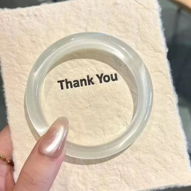 【映翠】白月光玉手镯玉镯女款玛瑙翡翠猫眼石琉璃玉髓感手饰礼物