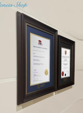 澳洲大学毕业证书装裱框新西兰大学毕业证相框A4证书画框定制