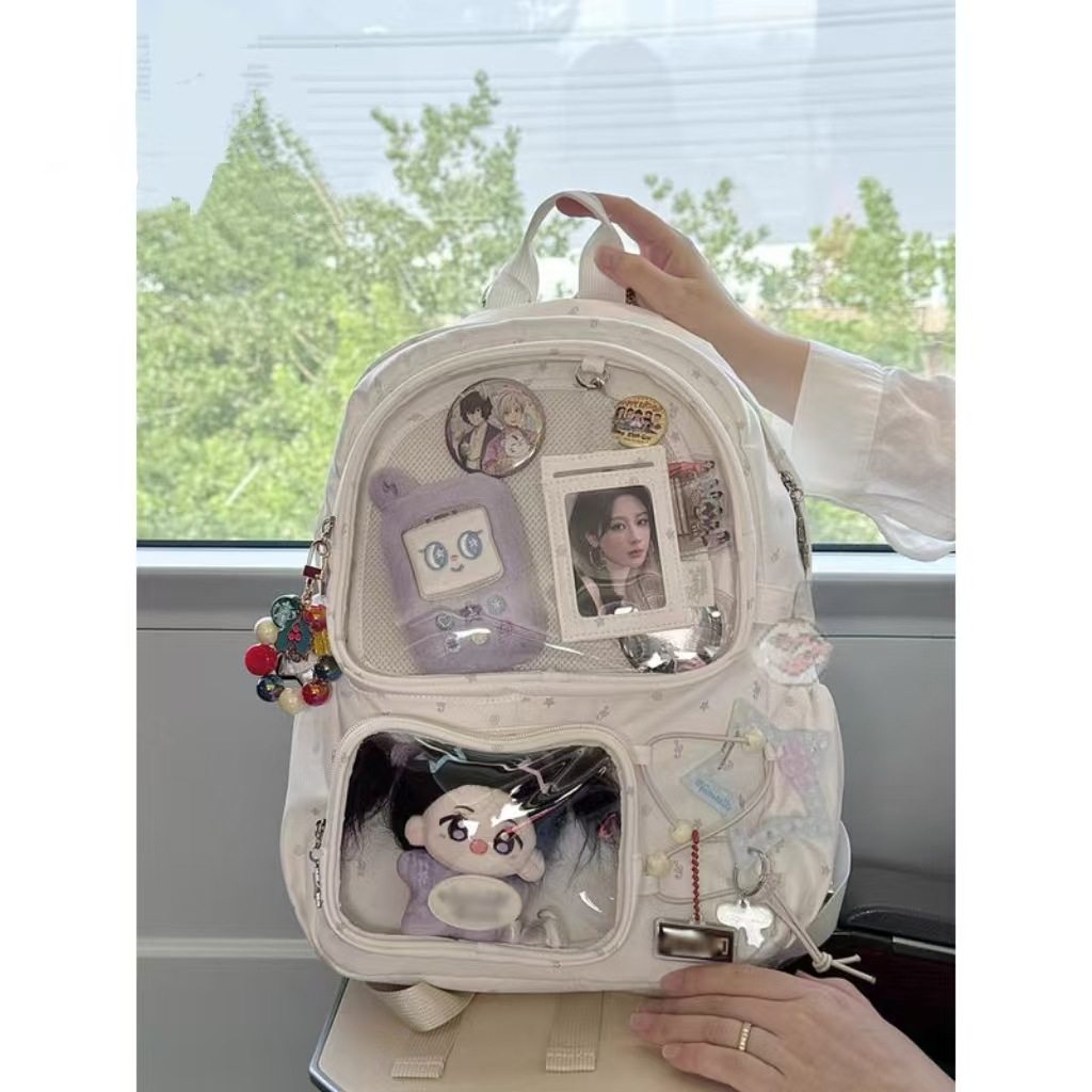 ins风星星书包痛包女大容量高颜值初高中学生超轻双肩包2025新款