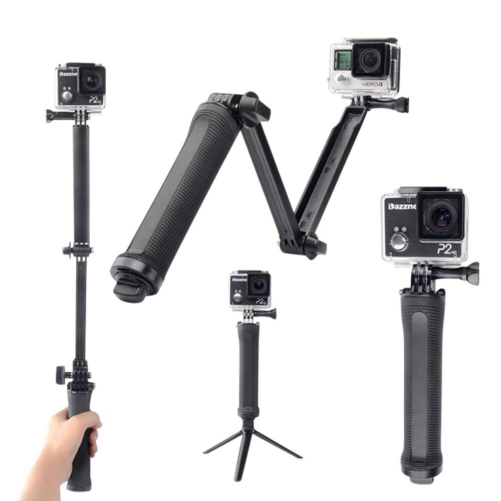 GoPro hero13/12/11/10/9/8/7/6三折自拍杆三向项臂3-way支架配件