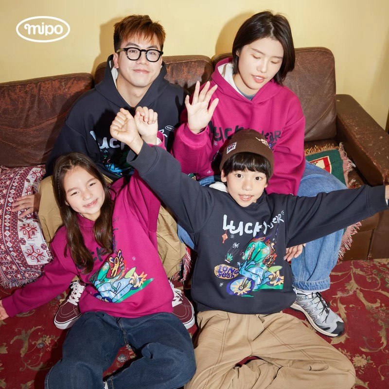 mipo野丸子联名款儿童加绒卫衣