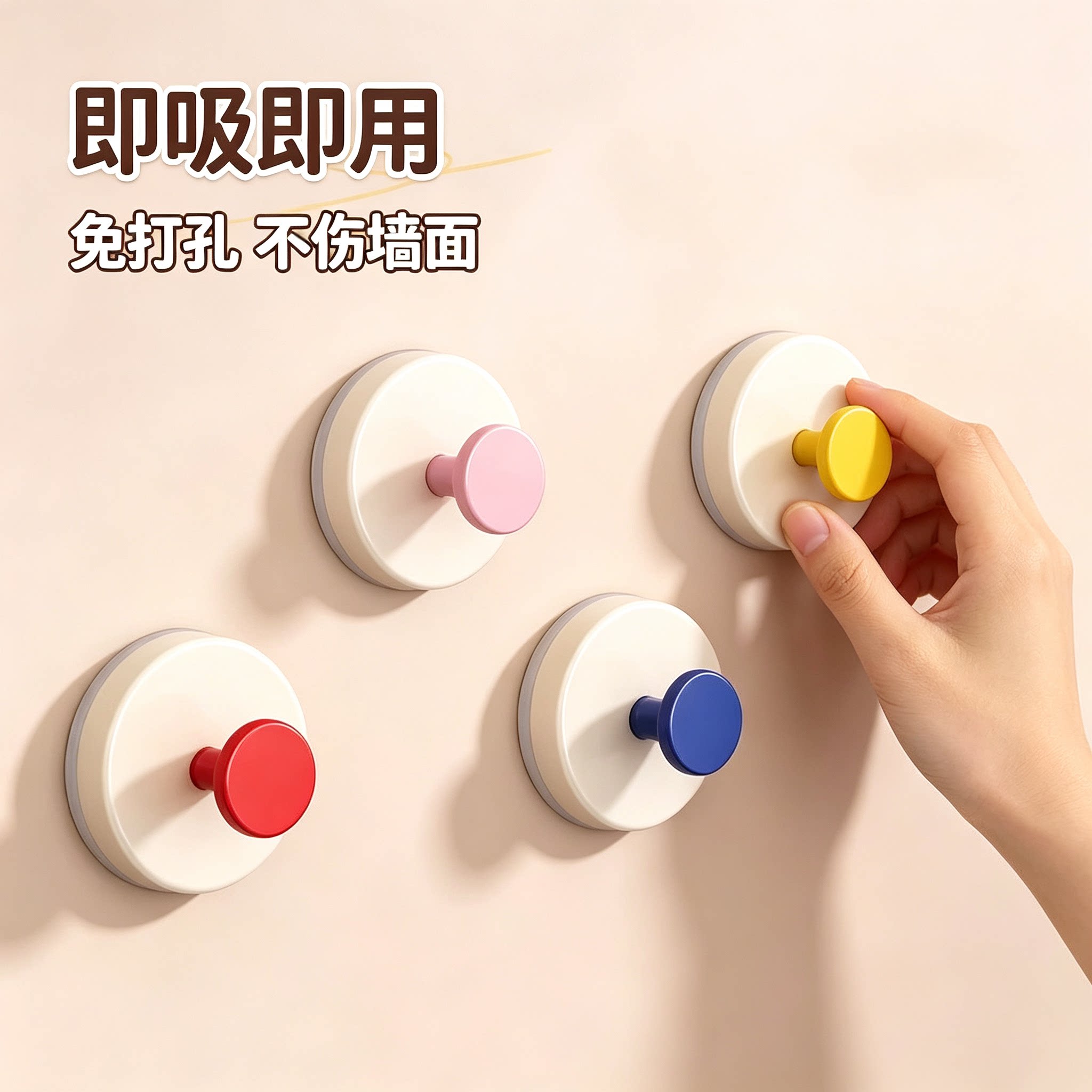 玻璃吸盘无痕牢固免打孔挂钩图片