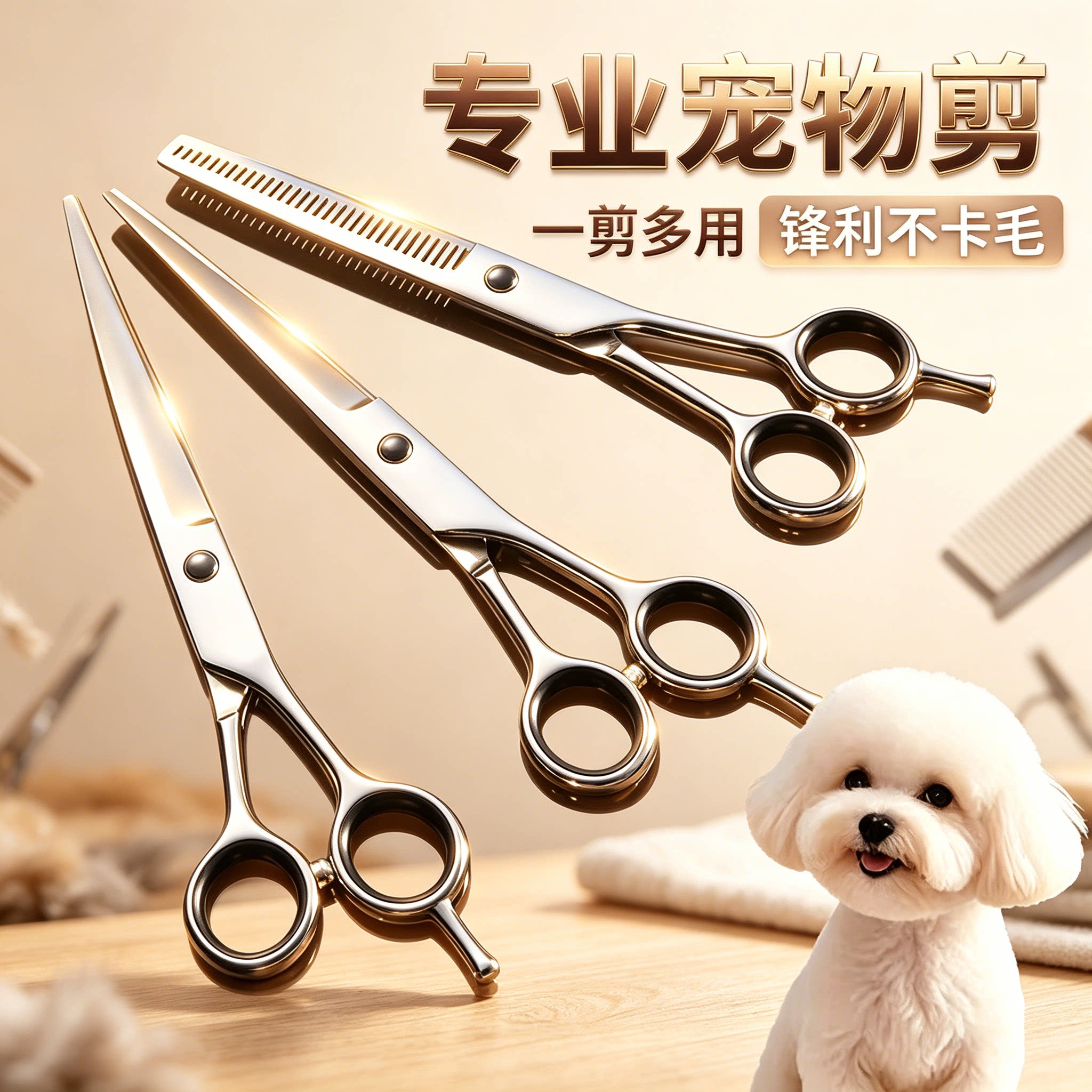 宠物美容剪刀狗狗剪毛工具套装修毛剪狗毛弯剪子泰迪理发好物修剪