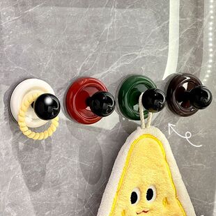 中古风吸盘挂钩门后玄关免打孔强力承重厨房浴室不伤墙面无痕粘钩