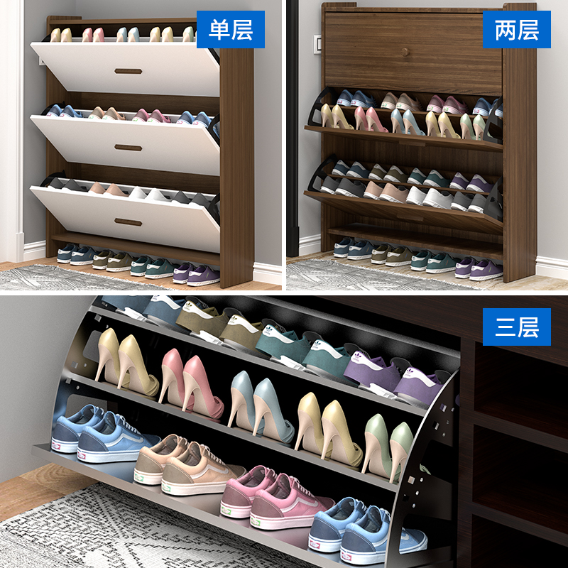 不锈钢鞋柜翻斗五金配件下翻门翻转架鞋架旋转翻板单双层反斗式