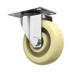 万向轮轮子5寸尼龙轮带刹车工业重型4寸小手推车轱辘3寸定向脚轮