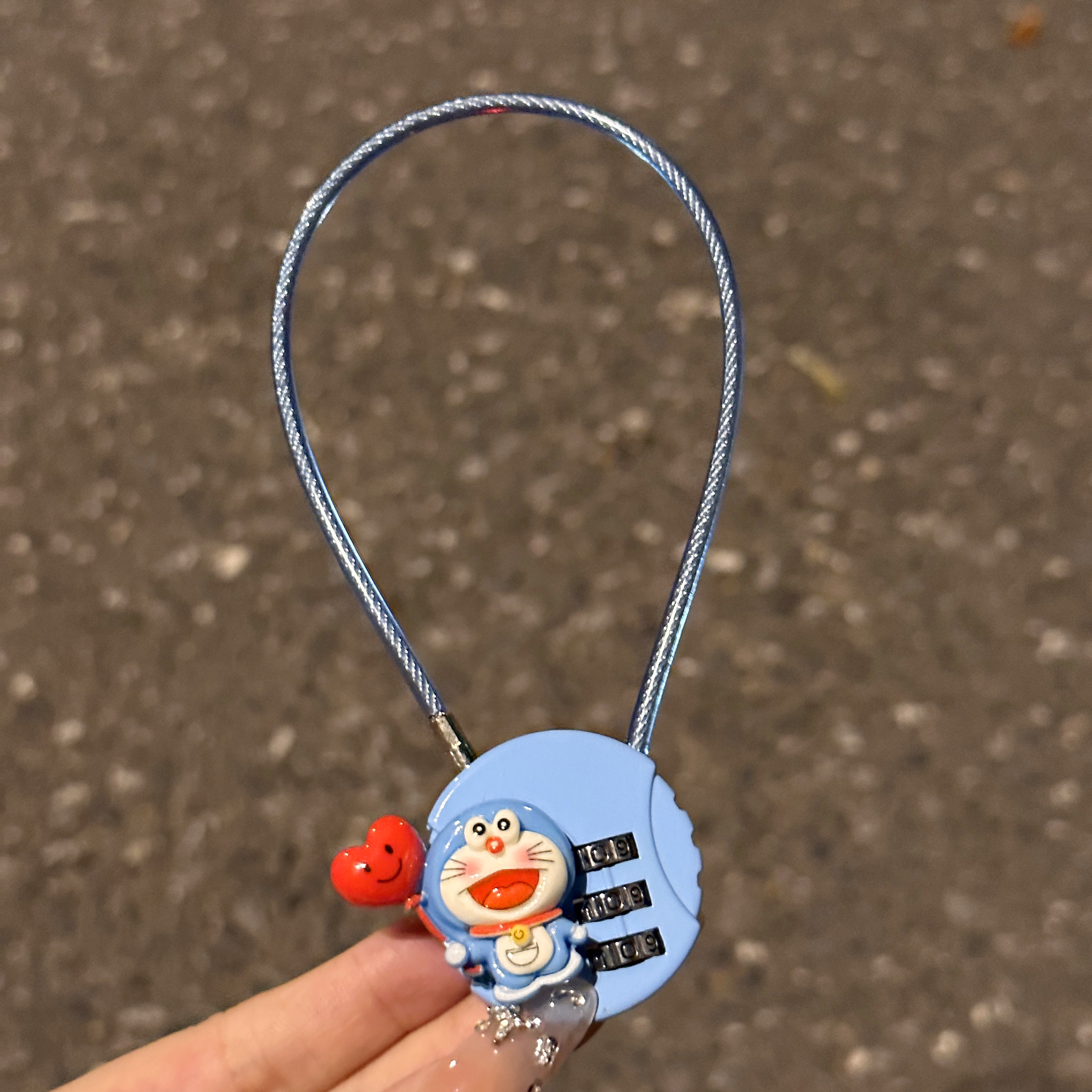 可爱卡通电动车头盔锁多功能密码锁挂锁自行车筐篮一锁多用防盗锁