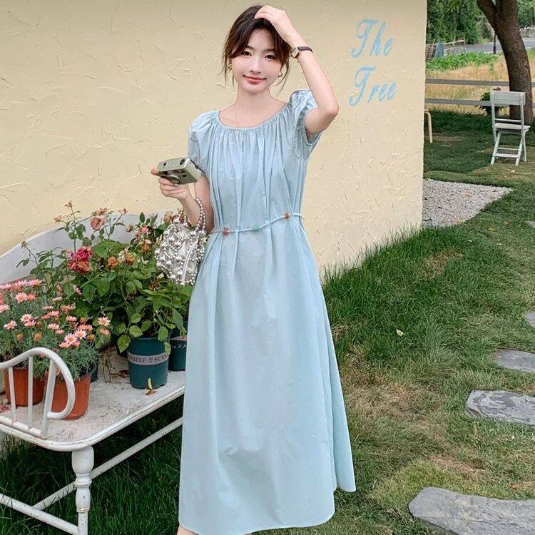 小个子减龄通勤浅时尚连衣裙女夏季2025新款收腰显瘦绝美森系裙子,女装/女士精品,连衣裙,淘宝优惠券,粉丝福利购,淘宝优惠卷