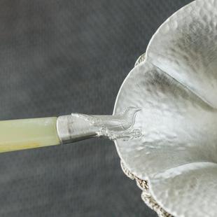 锡茶滤手工纯锡茶漏滤创意花型渣茶滤过网茶托茶配茶件家用办公