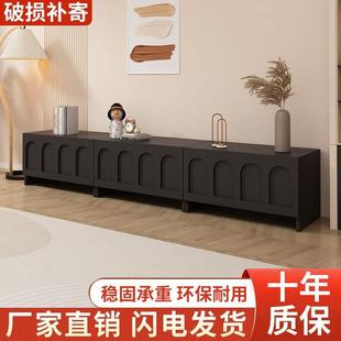 合奶 实木电视柜接组地柜小户型拼HHT客地厅简约轻奢落储物柜法式