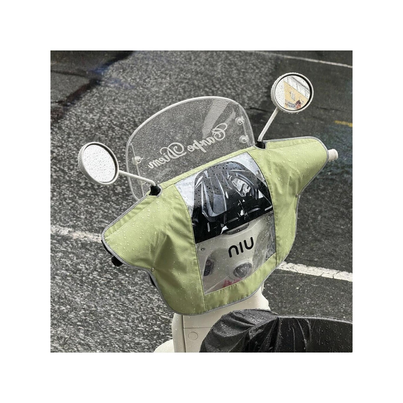 电动车中控防雨罩透明摩托车踏板电瓶车保护罩防尘车头拉链防护罩