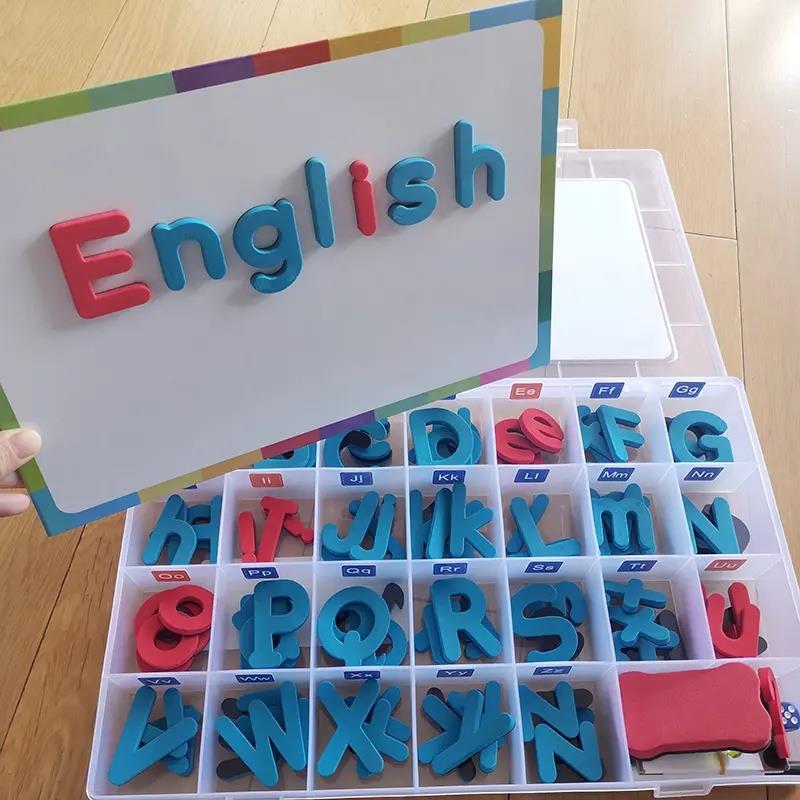 英文字母数字磁铁贴幼儿童益智玩具小学英语学习神器单字卡片教具