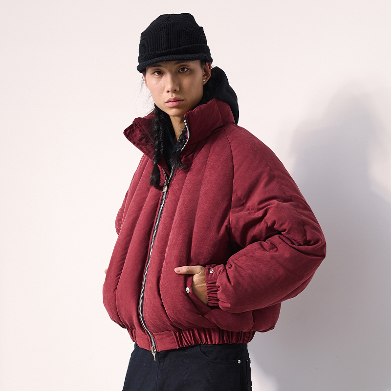 Remedy冬季2024新款国潮拼接面包服外套潮牌80白鸭绒羽绒服男女