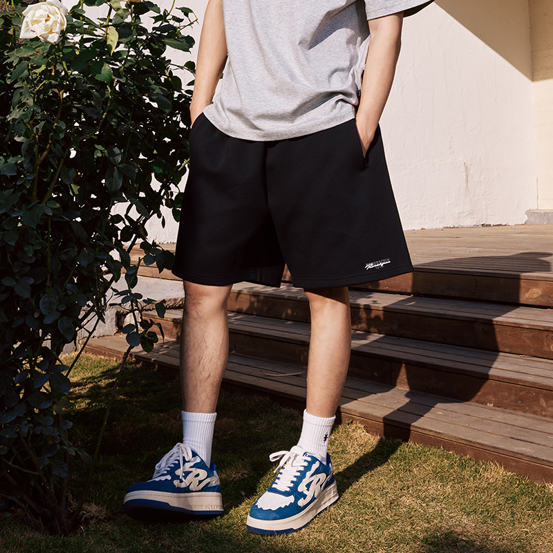 Remedy潮牌美式复古运动空气层运动短裤夏季国潮休闲五分卫裤男女
