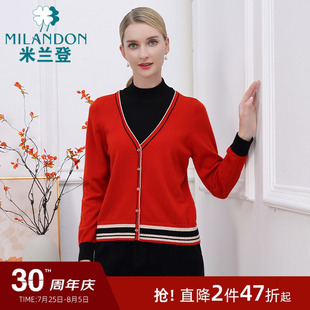妈妈装 新款 秋装 上衣女休闲时尚 米兰登中老年女装 针织衫 2024年秋季