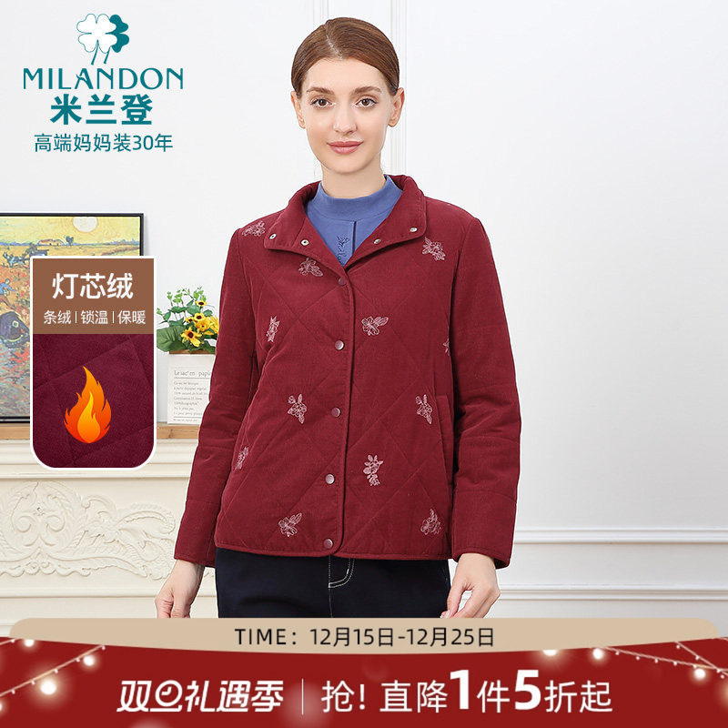 米兰登灯芯绒加厚保暖棉衣外套