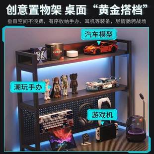 家用拐角式 转角电脑桌电竞桌双人台式 书桌书架一体卧室L型办公桌