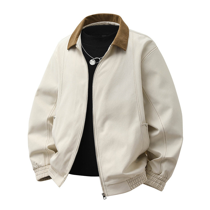 100-300斤商务胖子工装夹克男士25春季新款宽松大码休闲翻领外套