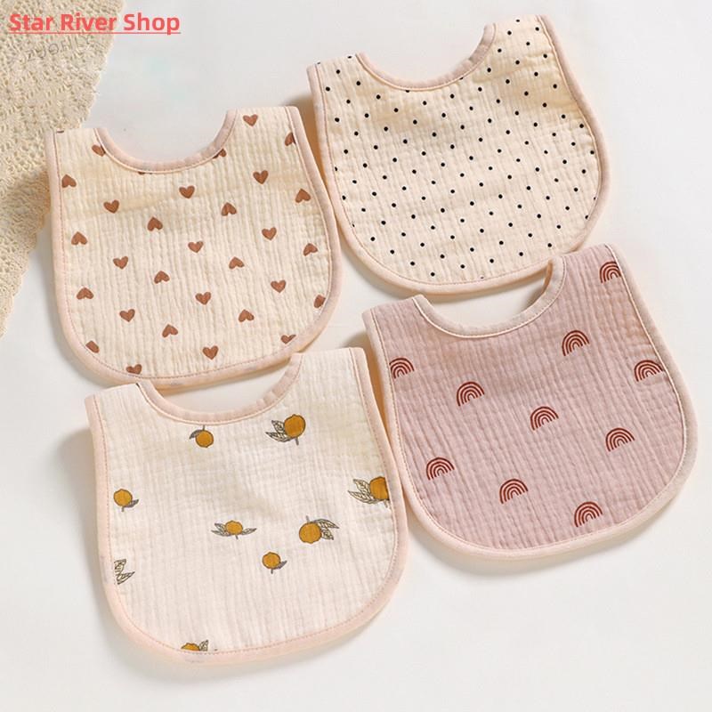 Cotton Gause Baby Bibs Solid Color IHnfant Bib Newborn Burp