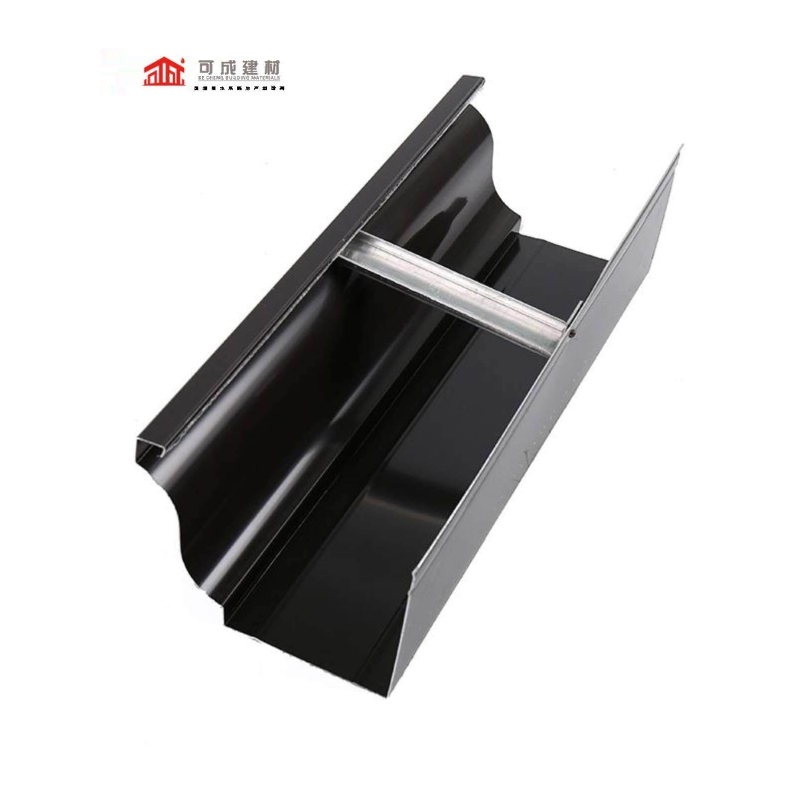 屋檐铝合金成品天沟阳光房型材雨水槽彩铝檐沟别墅金属檐槽接水槽
