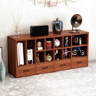 实木博古架挂墙木质多宝格茶桌置物架茶壶茶具杯子摆件收纳格子架