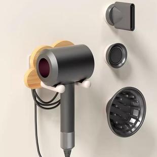 云朵吹风机置物架实木免打孔浴室吹风机架卫生间民宿收纳架原木风