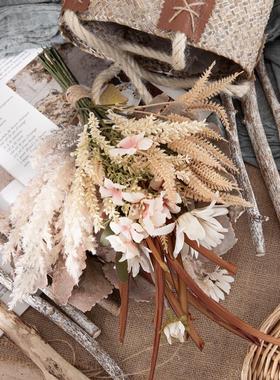 仿真花手捧花束池暮家居装饰花设计婚庆墙饰墙挂跨境CF01166