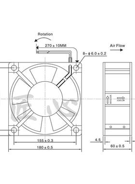 原装全新SOMREAL 220/380V XY18060HBL电柜散热风机烤箱散热风机