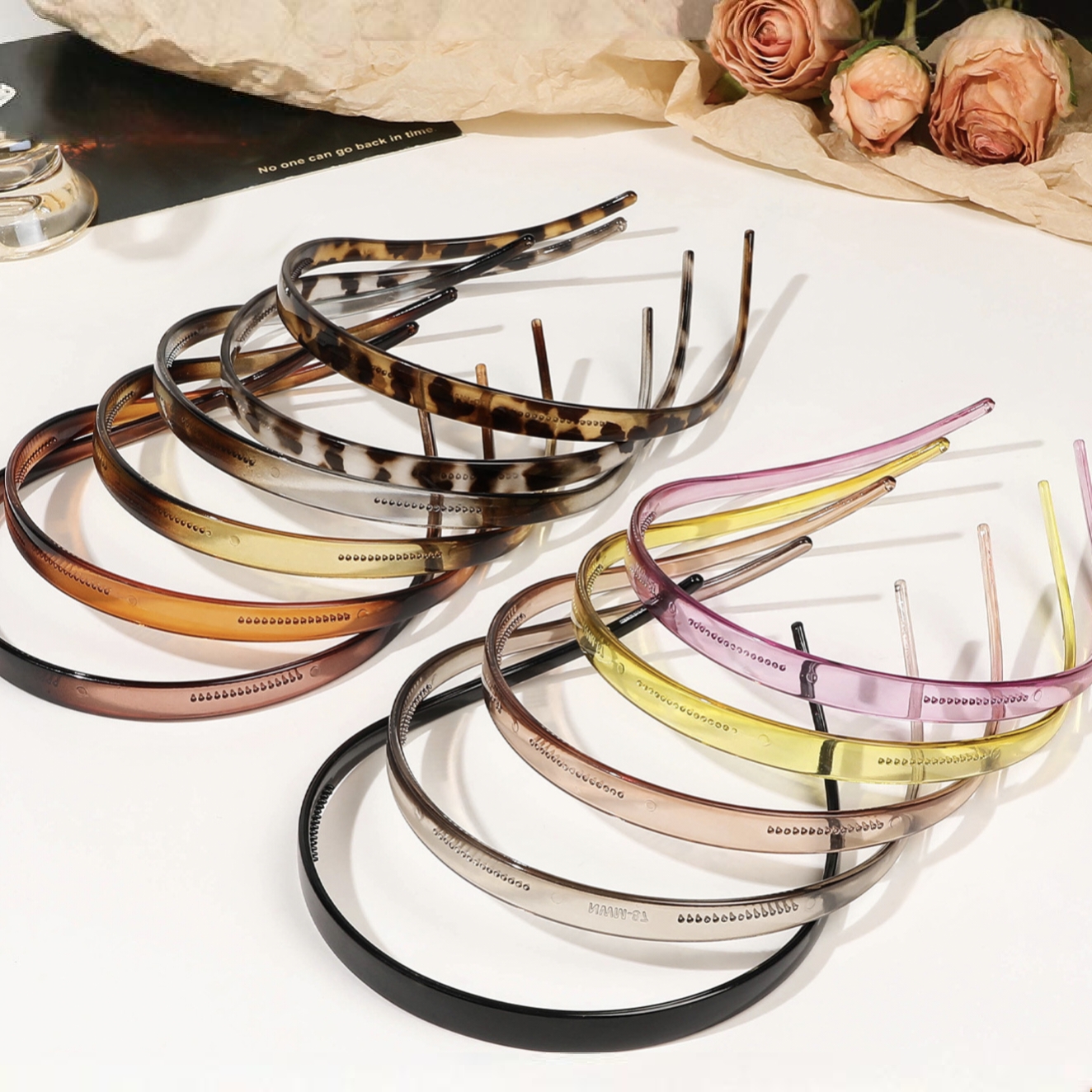 眼镜发箍PCU形细发箍高颅顶高级感洗脸波浪发箍发窟头箍发饰批发