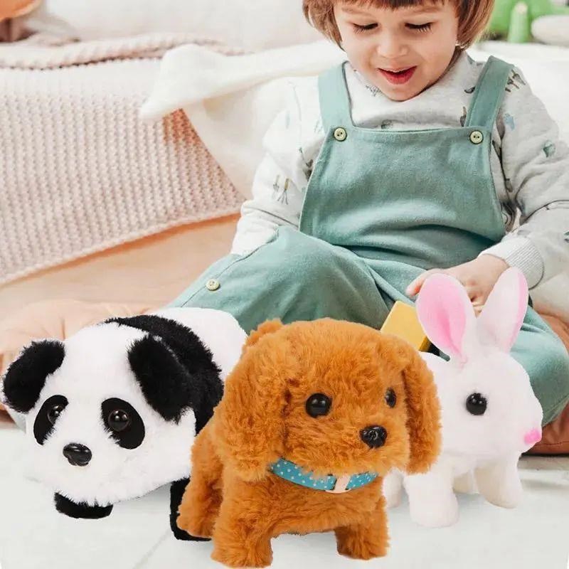Baby Toy Dogs That Walks vand Barks Tail Wagging Plush Inter